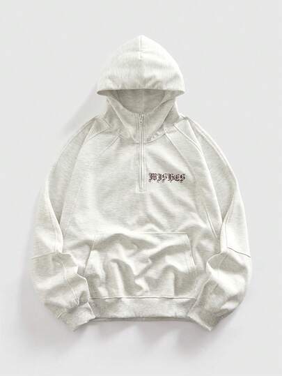 Street Life sweat-shirt à capuche décontracté pour hommes avec poche kangourou, imprimé slogan et étoile , idéal pour le printemps et l'automne