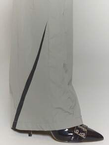 MUSERA Straight Leg Side Stripe Track Pants Only Winter Streetwear Cool Night Out Everyday Sexy - Grey - View 6