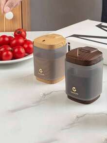 易按式自动牙签盒 - 时尚塑料材质，高档按压式便携牙签瓶，适用于厨房和餐厅装饰，是乔迁、旅行和餐厅的理想礼物 - 塑料材质 - 彩色 - 查看 4