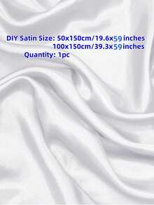 1 pieza Tela de satén lisa, material de satén de poliéster brillante y sedoso, tela de satén nupcial suave de 50x150cm/100x150cm, adecuada para vestido de novia, ropa, manualidades DIY, costura, fondos, decoración de sillas de boda, fondo de fotografía (múltiples colores disponibles) como regalo navideño