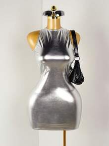 Zolique Women's Solid Color Faux Leather Hollow Out Back Round Neck Sleeveless Slim Mini Dress PU Leather Women Outfit,Dress Women , Elegant  Dress ,Elegant ,Elegant Dresses For Women , Elegant Dress For Women , Elegant Dresses For Party , Elegant Dres, Elegant Dress Women ,Elegant Dresses For Ladies , Party Dress , Elegant Dresses For Party , Party Dresses For Women  Party Dresses , Elegant Party Dresses , Christmas Party Dress , Long Party Dresses ,  Elegant Party Dress , Long Party Dress , New Year Dress , New Year , New Year Clothe,  New Year's Dress, New Year Outfit , Clothes For New Year , Women's New Year's Eve Dress,  Outfit For New Year's Eve , New Year Women , Sequin Dres, Sparkly Dress , Shiny Dress, Sequin Dress For Women, Glitter Dress, Sequin , Sequin Skirt Women