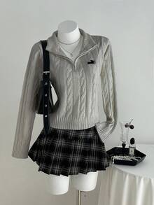 Elamini Women's All-Match Casual Fashionable Sweater With Horse Embroidery Design