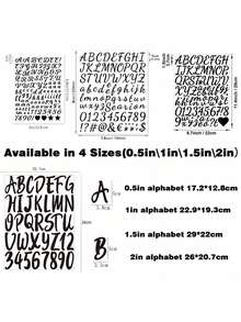 608 Pieces 8 Sheets Letters Stickers Self Adhesive Vinyl Letter Alphabet Number Stickers Mailbox Numbers Sticker, Decals For Classroom Decor, Sign, Door, Business (Black, 1 Inch,2lnch,0.5lnch))There Are Two Kinds Of Packing Quantity You Can Choose Respectively (8 Sheets 1 Set, 4 Sheets 1 Set), You Can Choose According To Your Needs.