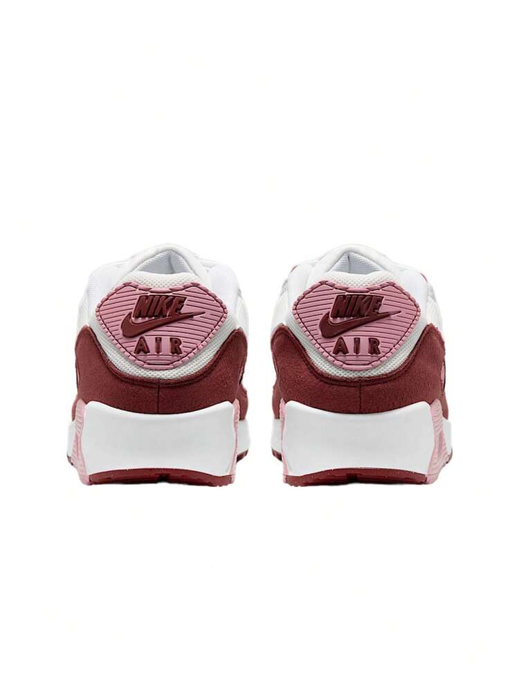 Nike Air Max 90 SE Neapolitan Women's Shoes Dark Team Red / Platinum Tint / Pure Platinum / White HM9451 - Mörklagröd/Platinafärgad/Renplatina/Vit - Visa 5