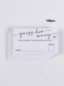 100/50/30 PCS How Many Game Cards Shower Games Bridal Shower Birthday Game,Minimalist Bridal Shower Game,Wedding Shower Games,Bachelorette Party Night,Bridal Shower Games Ideas - White - View 16
