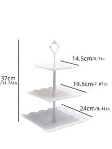 多层欧式甜点托盘、蛋糕架、甜品展示架 - 白色1PC - 查看 7