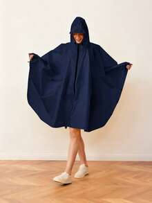 1 Áo mưa toàn thân dày chống thấm nước, áo mưa trùm đầu dài tay, dùng cho các hoạt động thể thao ngoài trời, người lớn đạp xe đi bộ đường dài, đồ đi mưa liền quần thời trang - Nhiều màu - Xem 5