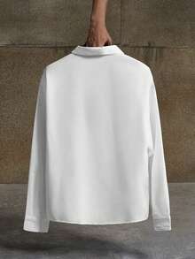 AXEPEAK Camisa Casual Masculina Estampa JESUS Fit Solto Manga Longa