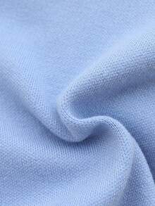 SHEIN Bộ đồ liền thân áo len cho trẻ sơ sinh, áo len dệt kim hình gấu hoạt hình dễ thương, cổ tròn, vải Jacquard, cài nút, mềm mại và thoải mái, thích hợp mặc vào mùa xuân/thu, mặc hàng ngày, đi chơi, du lịch, nghỉ dưỡng, mặc nhà, đi nhà trẻ và vui chơi cho trẻ em - Màu xanh lam - Xem 8