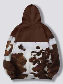 EMERY ROSE 热销西部牛头复古休闲奶牛印花女式卫衣，秋冬季节的理想之选，保暖舒适。 - 彩色 - 查看 2