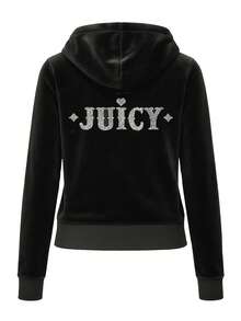 Juicy Couture Women's Full Zip Hoodie Black - Black - View 5