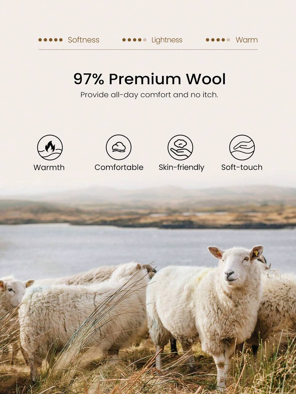 Toasty Touch 97% Wool-Blend Soft Insulating Touchscreen Gloves  Outdoors Daily Casual Wear Spring Summer
