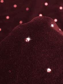 Resyla Áo nỉ dài tay dáng suông, cỡ lớn, đính đá lấp lánh, thích hợp cho mùa thu/đông, món quà tuyệt vời dành cho bạn bè. - Màu Đỏ Sâu - Xem 3