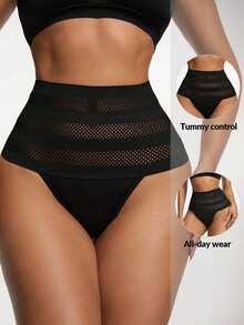 SHAPORA 2pcs Women's Slim Fit Breathable Shapewear Set - Black - View 6