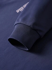JNSQ 青少年女孩两件套服装 - 宽松图案字母印花长袖运动衫 + 长款运动裤套装，适合秋冬日常穿着、户外活动、度假、街头服饰、派对和休闲 - 藍色 - 查看 7
