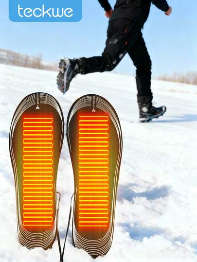 Teckwe Smart Heated Insoles With Rechargeable Foot Warmers For Men And Women, Full-Foot Heating & Cut-To-Fit Design For All Shoes