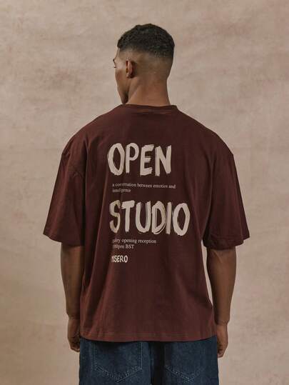 Musero Camiseta de manga corta con cuello redondo y estampado gráfico con eslogan PRIMAVERA VERANO