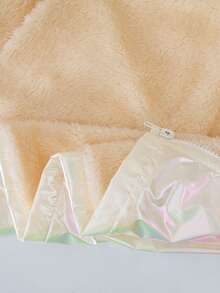 SHEIN Elladie kids Áo khoác dài tay có mũ trùm đầu phong cách đường phố cổ điển cho bé gái 1 chiếc áo khoác lông ấm áp cho bé gái - Nhiều màu - Xem 4