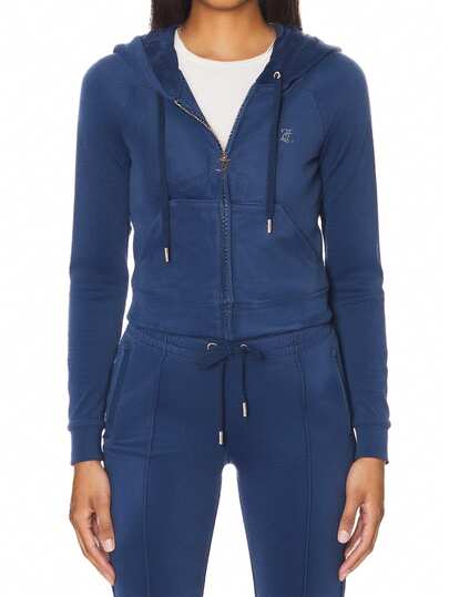 Juicy Couture Women's Full Zip Hoodie Navy