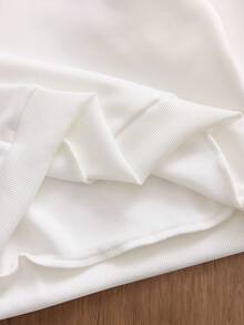 SWAVVY Sudadera con capucha casual para hombre con bordado de letras, otoño/invierno - Beis - Ver 6