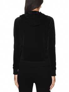 Juicy Couture Women's Full Zip Hoodie Black - màu đen - Xem 2