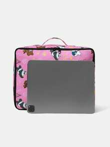 We Bare Bears X SHEIN Cute Bear Print Travel Luggage Storage Handbag