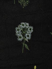 ROMWE Fairycore Túi Tote Thêu & In Mới Mùa Xuân/Hè 2024 Cho Nữ, Túi Đeo Vai & Đeo Chéo Bằng Vải Canvas Dung Tích Lớn Thời Trang - màu đen - Xem 3