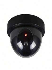 Hemisphere Realistic Surveillance Camera, Fake CCTV Dome Camera With Flashing Red LED Light