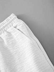 Manfinity Homme Men's Summer Casual Solid Color Loose Fit Drop Shoulder Short Sleeve Shirt And Long Pants Set Men Summer Pants Set Men Resort Outfit Men Co Ord Set