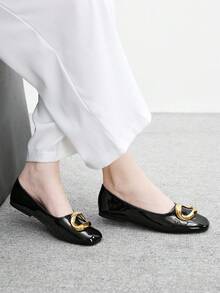 CUCCOO BIZCHIC Women's Metal Decor Fashionable Casual Flat Shoes For Christmas