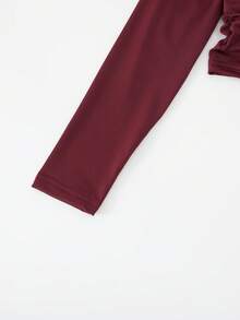 SHEIN 3件套少女休闲百搭家居服日常穿搭套装，圆领短袖长袖上衣+紧身喇叭裤针织套装，秋冬款 - 彩色 - 查看 7