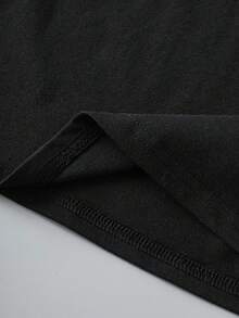 BATMAN X SHEIN Young Boy Casual Short Sleeve Crew Neck T-Shirt, Suitable For Summer