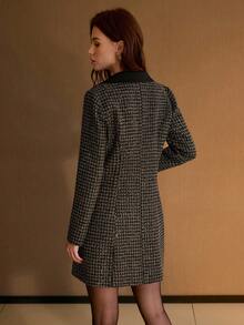 MOTF PREMIUM 翻领纽扣前襟连衣裙 - 黑色 - 查看 5