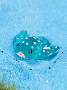 10/20pcs Mini Resin Shark Figurines, Small Spotted Art Shark Sculpture Ornaments, Suitable For Fish Tanks And Micro Landscape Decorations, Home Decor, Blue With Polka Dot Design, Easter Gift