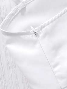 SHEIN 优雅奢华女童不对称蝴蝶结肩部连衣裙，适合婚礼、派对、度假、新娘、礼物、新娘送礼会等场合。