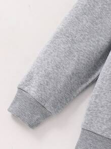 Sweat-shirt-shirt décontracté à demi-zip et col montant avec motif floral gris pour adolescentes et préadolescentes, Sweat-shirt-shirt ample à manches longues avec imprimé graphique minimaliste classique "New York", col rond épais, adapté pour l'automne/l'hiver - Gris - Voir 6