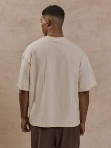 Musero Camiseta de manga corta con estampado gráfico y de marca grande, para primavera y verano, estilo urbano - Albaricoque - Ver 4