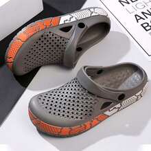 Sandalias tipo zueco unisex transpirables  tipo clog, con gran sensación de ajuste. Suela gruesa, reforzada y antideslizante, diseño de punta redonda y huecos, antibacterianas y cómodas. Perfectas para el hogar, actividades al aire libre, fiestas y playa. - Gris - Ver 10