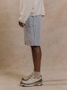 Musero Oversized Square Pocket Shorts - Baby Blue - View 3