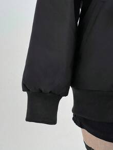 Sunspun 优雅仿毛皮拼接修身性感纯色外套 - 紫色 - 查看 3