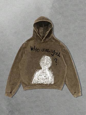 Street Life Felpa con cappuccio casual da uomo con stampa a fiocco di neve, senza tasche, adatta per l'autunno/inverno