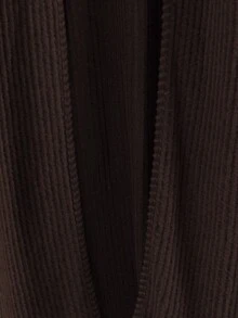 SHEIN LUNE 大码女装三件套：纯色罗纹可调节吊带背心 + 休闲开襟长袖开衫 + 松紧腰紧身裤 - 藏蓝色 - 查看 7