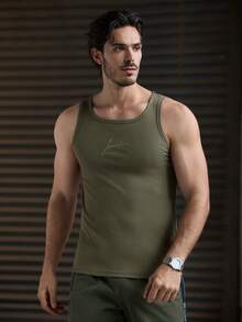 Manfinity VCAY 3pcs/Set Men's Casual Knitted Loose Sleeveless Tank Top, Daily Wear For Young Adults - Black - View 4