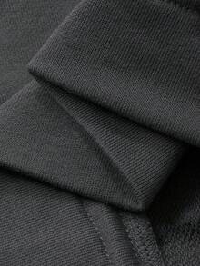 FRIFUL 女士连帽休闲外套，饰有层叠荷叶边和背部设计 - 灰色 - 查看 7