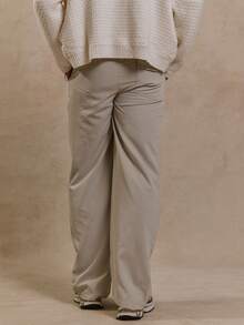 Musero Baggy Carpenter Style Pants Belt Loop And Branded Detailing Spring Vacation - White - View 4
