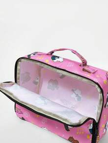 We Bare Bears X SHEIN Cute Bear Print Travel Luggage Storage Handbag