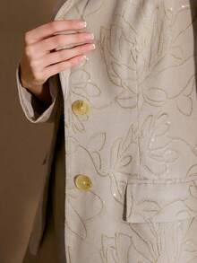 MOTF PREMIUM JACQUARD SEQUIN ELEGANT WOMEN BLAZER