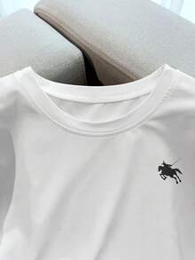 Resyla New Knight Print Casual Loose Long Sleeve T-Shirt, Autumn - White - View 5