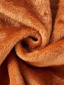 幼儿男童格子抓绒圆领长袖上衣和裤子套装，卡其色，舒适保暖的冬季假日圣诞节亲子装，适合秋冬季穿着 - 咖啡棕 - 查看 6