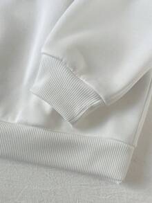 SHEIN Unity 1 Stück Weihnachtsparty Sweatshirt mit Schleifen-Muster in Rot & Weiß, thermisch gefüttert, Langarm und 1 Stück Weihnachtsbaum & Hirsch Plüsch Loungewear Set mit Kordelzug für Damen - Verschiedenfarbig - Übersicht 6